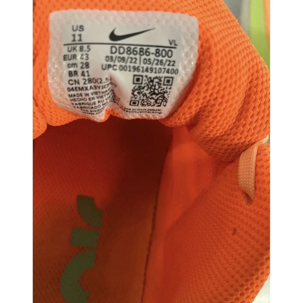 Nike Air Winflo 9 Womens 11 Peach Cream Total Orange Running Shoes DD8686-800